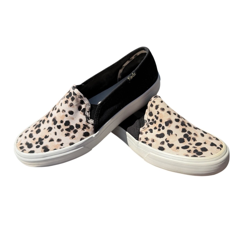 Keds Double Decker Leopard/Jaguar Print W7 Canvas Slip-on